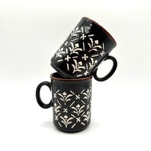 Vintage Kiln Craft Thistle Mugs (Set of 2)